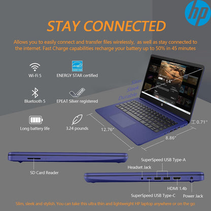 HP 14 Touchscreen Laptop Ryzen 7 64GB 2TB SSD Windows 11 Pro