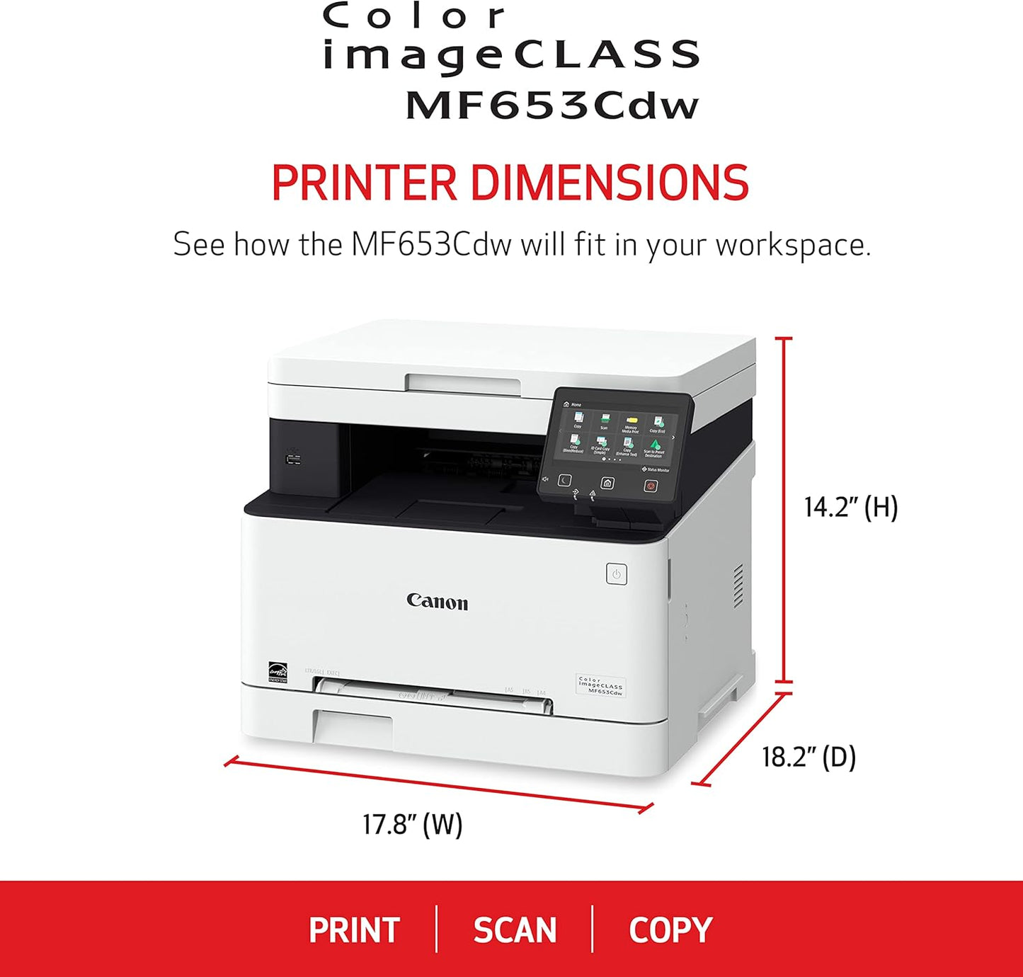 Canon 5158C007 Color imageCLASS MF653Cdw Wireless Laser Printer
