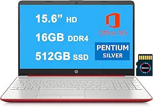 HP Notebook 15 Pentium Silver Laptop 16GB 512GB SSD