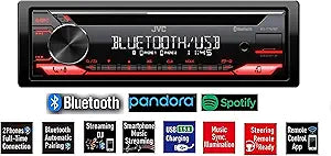 JVC KD-R792BT Bluetooth CD MP3 Car Stereo with Earbuds