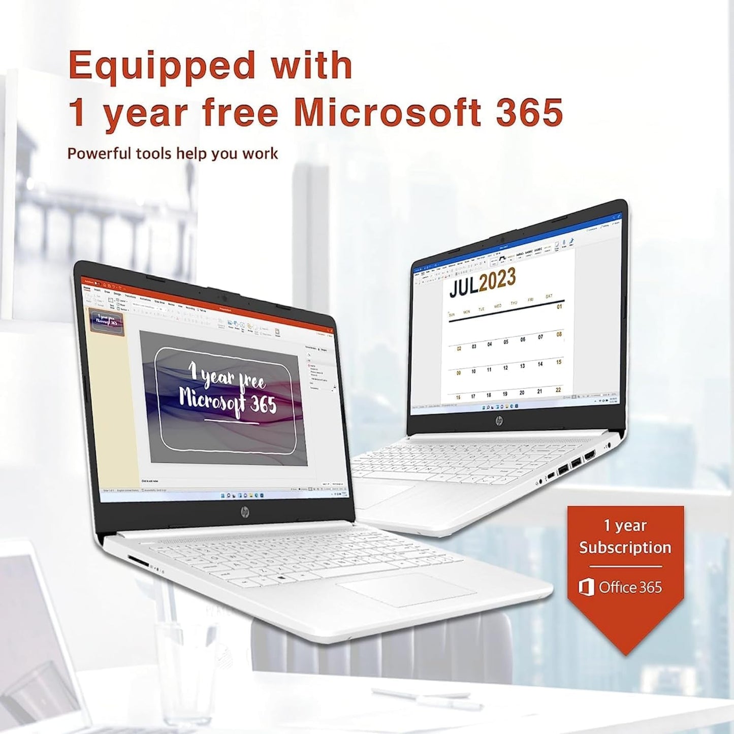 HP Newest HP 14 Inch Laptop Celeron 4GB 128GB SSD Windows 11 + Office