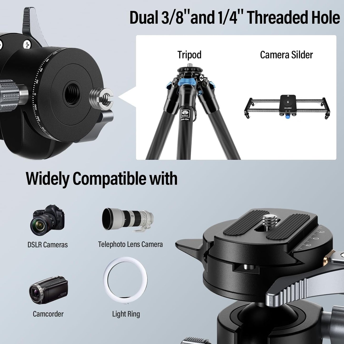 Sirui GH30 Low Profile Tripod Head Quick Release