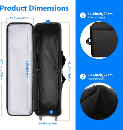 Neewer 10090961 Rolling Photo Studio Equipment Case