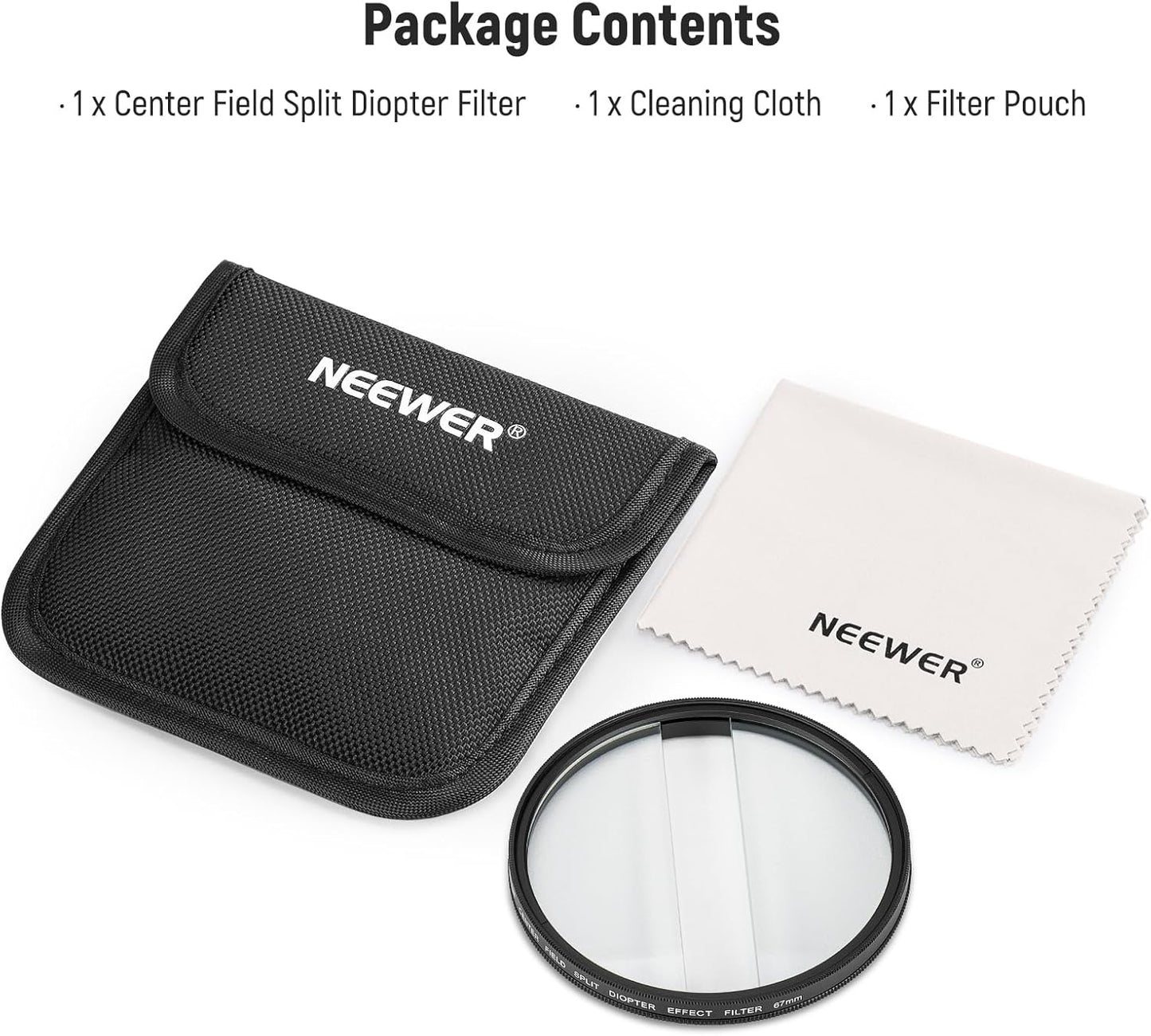 Neewer NW SERIES A 67mm Center Field Split Diopter Filter