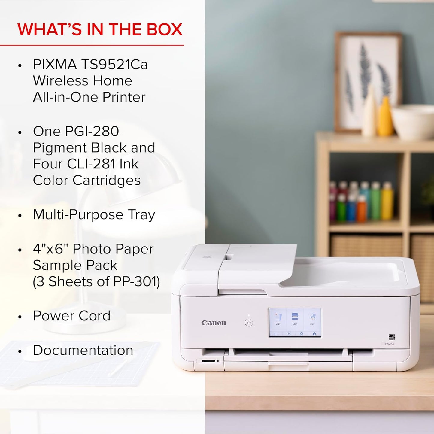 Canon 2988C052 PIXMA TS9521Ca Wireless All-in-One Printer