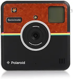 Polaroid POLSMSBL - Socialmatic Custom Front Sticker - Matte Brown Leather — main product image