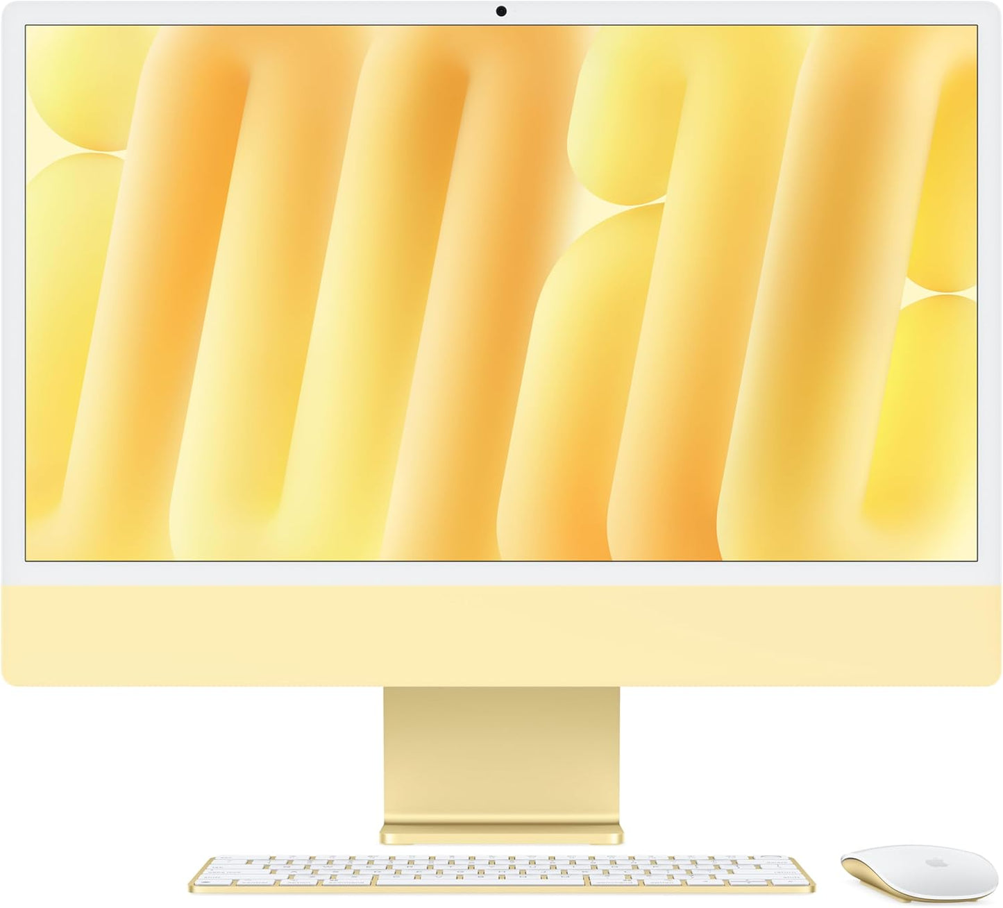 Apple M4 iMac - 24-inch All-in-One Desktop Computer - 16GB RAM, 256GB SSD - Yellow
