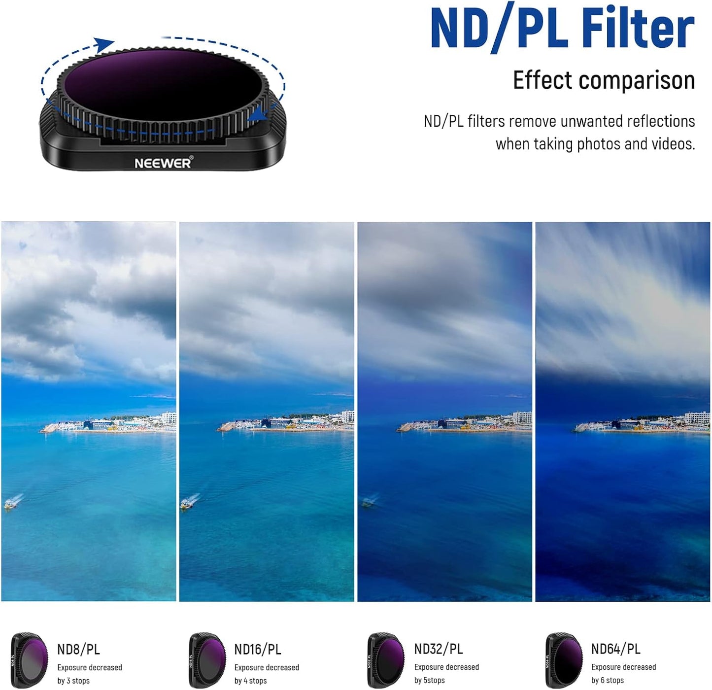 Neewer 10096091 DJI Osmo Pocket Magnetic Filter Kit