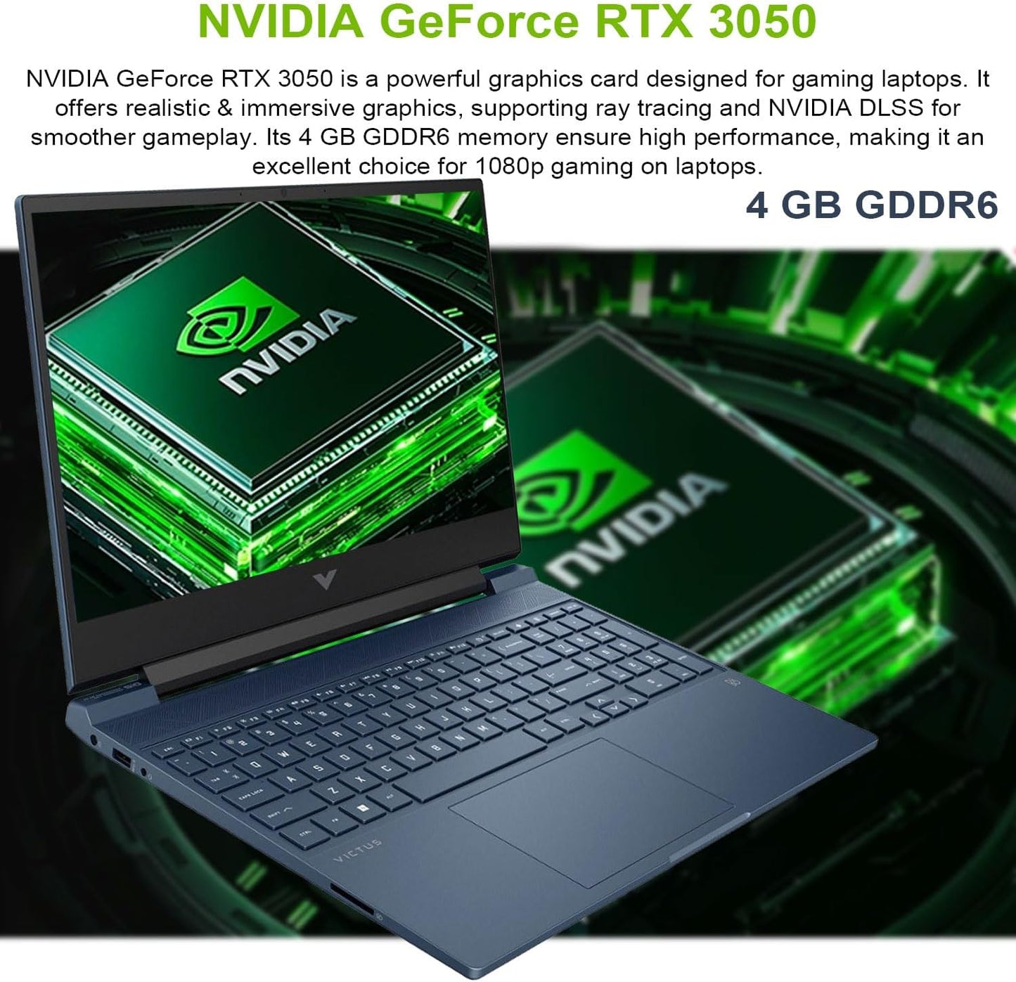 HP TPN-Q278_599J4AV Victus 15.6" RTX 3050 Gaming Laptop