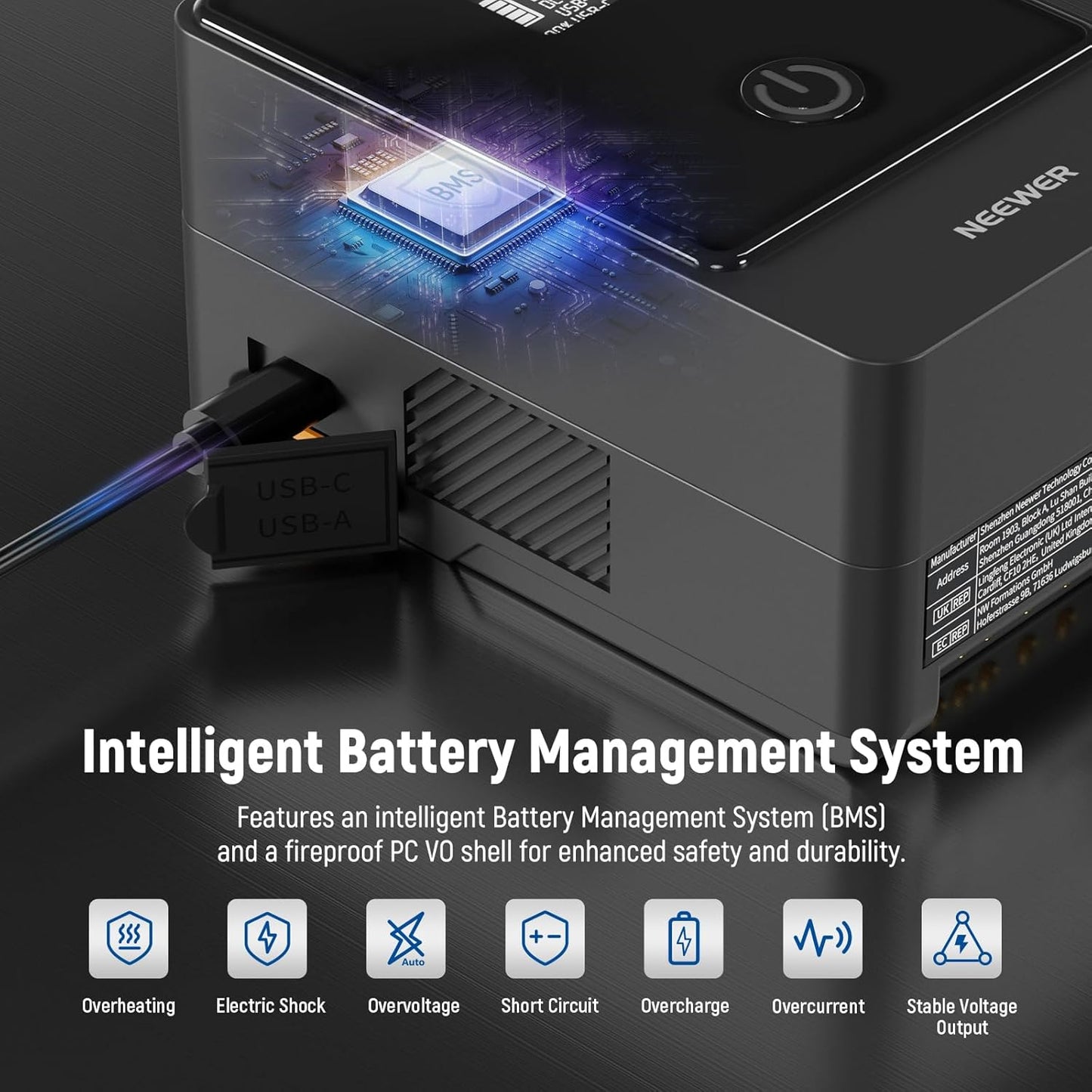 Neewer PS099E Mini V Mount Battery 99Wh 6800mAh