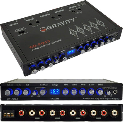 Gravity GR-EQ15 EQ15 5 Band Car Audio Equalizer 9V
