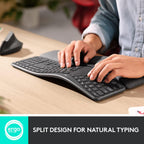 Logitech ERGO K860 Ergonomic Wireless Keyboard and Lift Mouse Combo