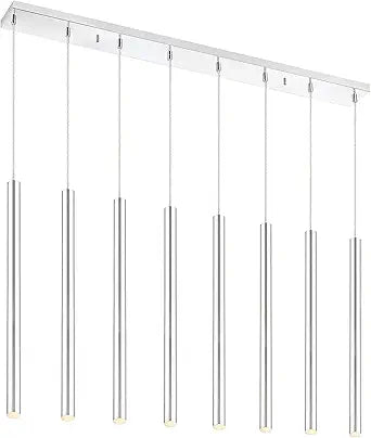 Misc Forest 8 Light Island Billiard Chrome Grey