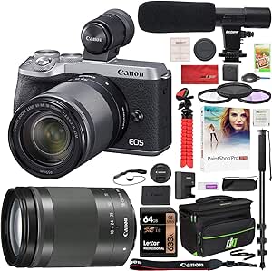 Canon E4CNEOSM6M218150S EOS M6 Mark II Mirrorless Camera Bundle