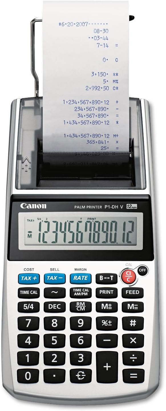 Canon 9430273 P1DHV 12-Digit Portable Printing Calculator