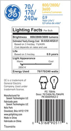GE 15846 240W Soft White 3-Way Incandescent Bulb
