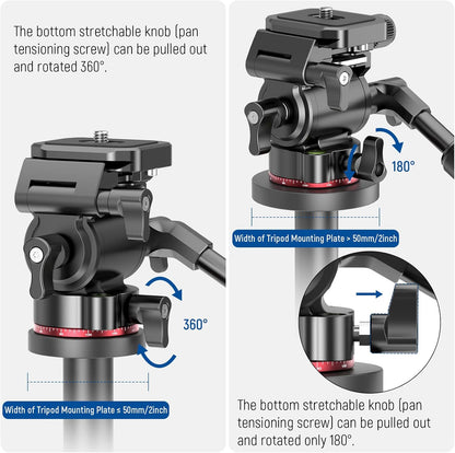 Neewer 10101837 Video Tripod Head Pan Tilt