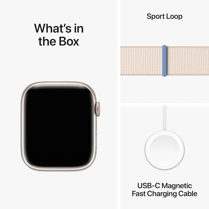 Apple MR983LW/A - Watch Series 9 [GPS 45mm] - Starlight Aluminum, Sport Loop