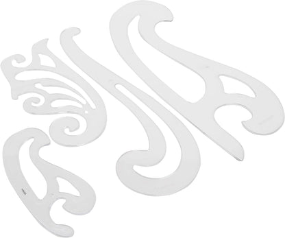Westcott FC-4 LetterCraft French Curve Set (Set of 4)