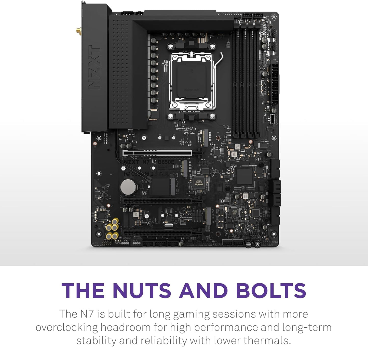 NZXT N7-B65XT-B1 ATX Gaming Motherboard Ryzen AM5