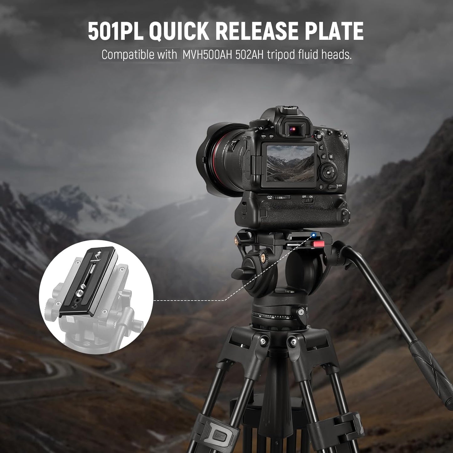 Neewer QR5 501PL Fluid Head Quick Release Plate
