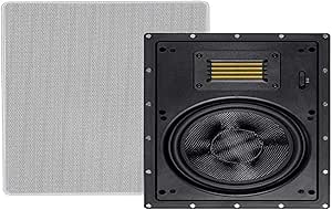Monoprice 124433 8 Inch In-Wall Carbon Fiber Speakers — main product image