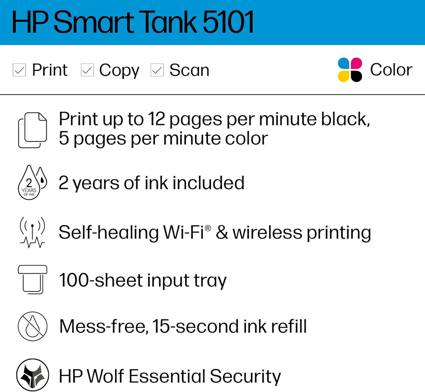 HP ST 5101 AIO Smart Tank Wireless Inkjet Printer