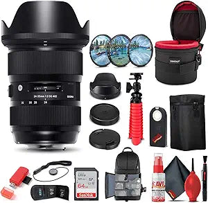 Sigma 588955 24-35mm f/2 Nikon Art Lens Bundle