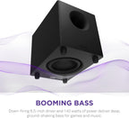 NZXT AP-SUB80-US Relay PC Gaming Subwoofer - Powerful Bass
