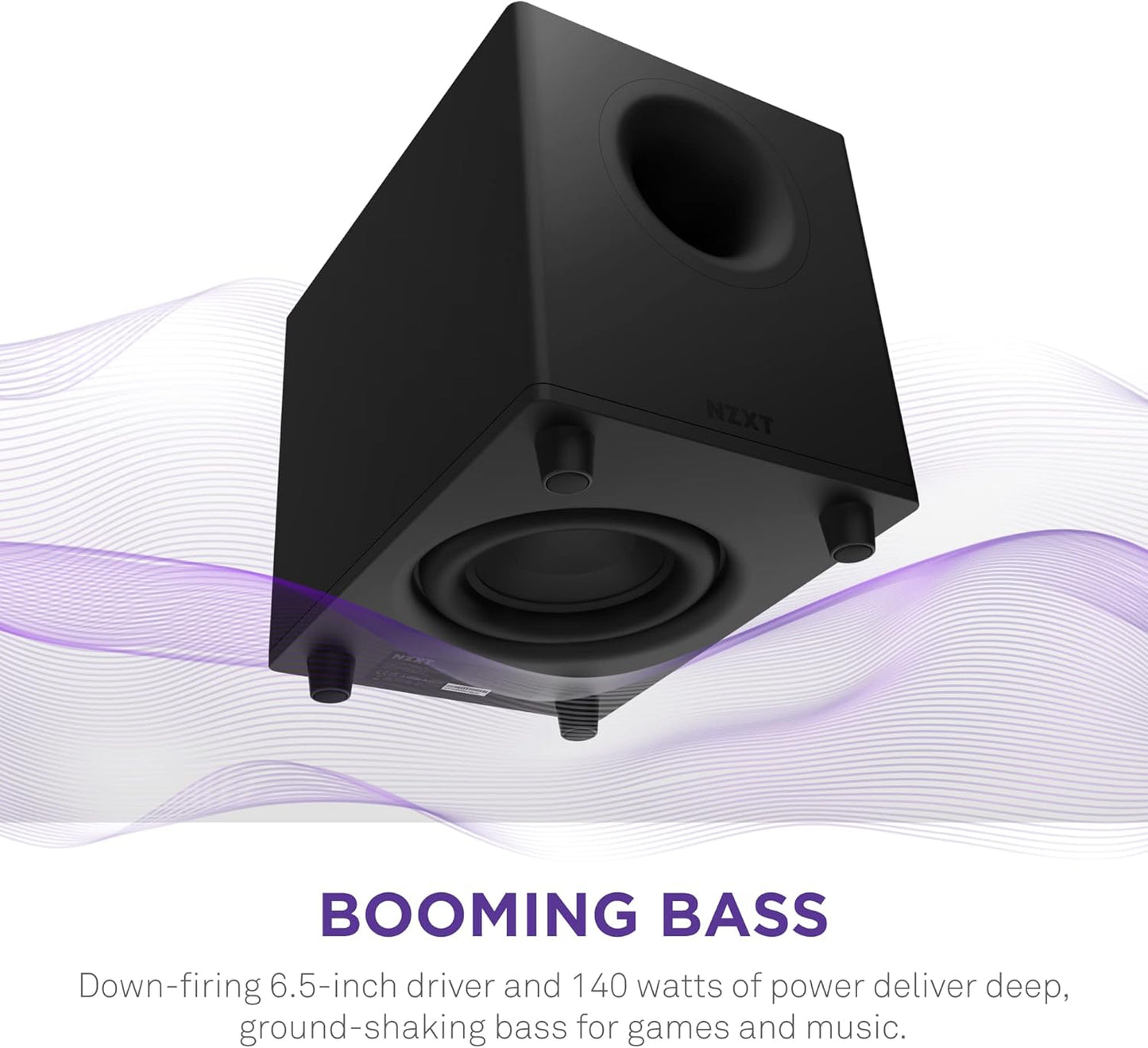 NZXT AP-SUB80-US Relay PC Gaming Subwoofer - Powerful Bass