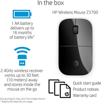 HP Z3700 Wireless Mouse - Black, Ergonomic & Accurate