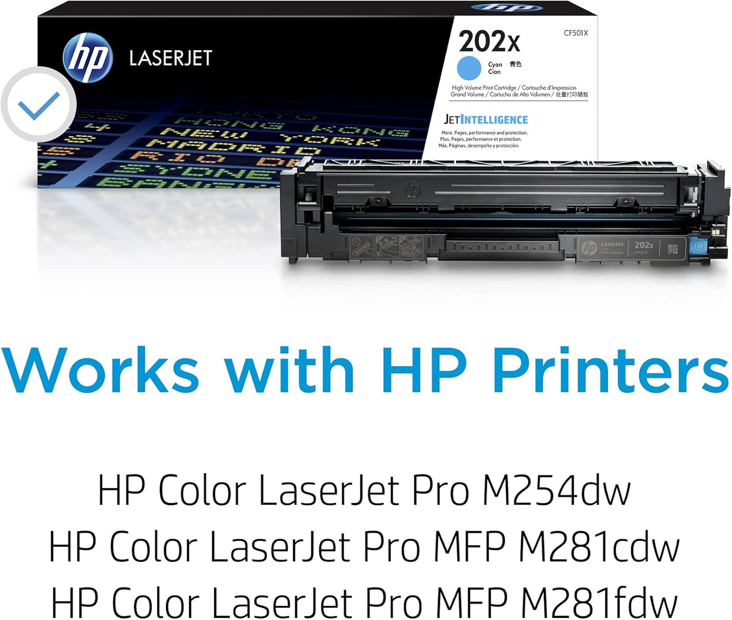 HP CF501X 202X Cyan High-Yield Toner Cartridge