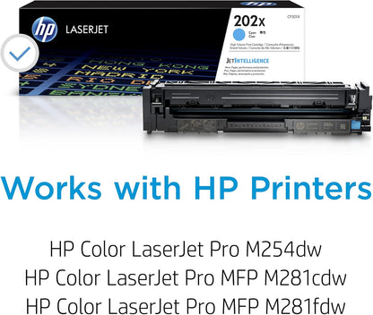 HP CF501X 202X Cyan High-Yield Toner Cartridge
