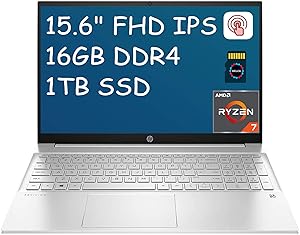 HP Pavilion 15 Laptop: Ryzen 7 4700U, 16GB RAM, 1TB SSD, Touchscreen