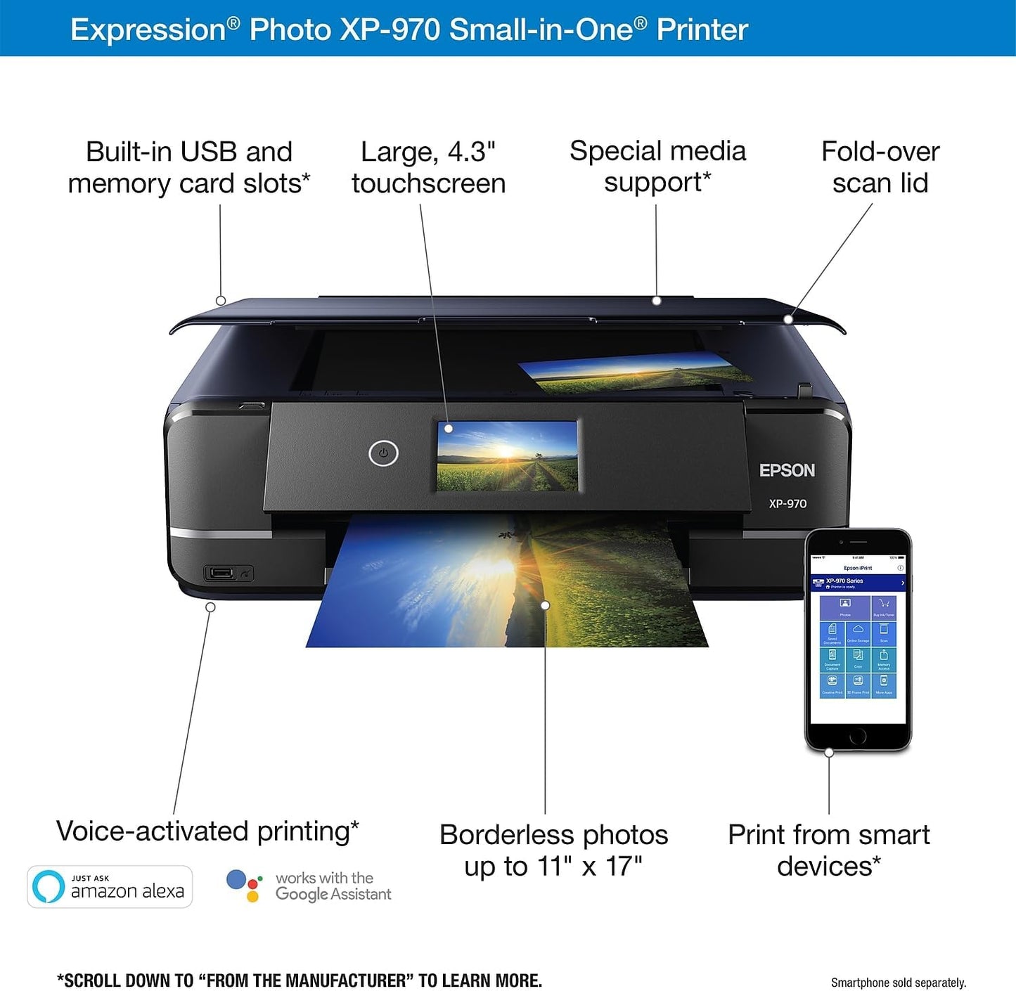 Epson C11CH45201 Expression Photo XP-970: Wireless All-in-One