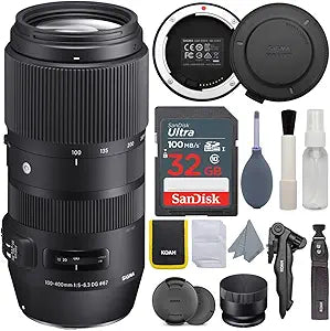 Sigma 100-400mm Contemporary Lens Canon EF Bundle