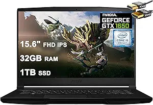 MSI GF63 i5 GTX 1650 Gaming Laptop + HDMI Cable