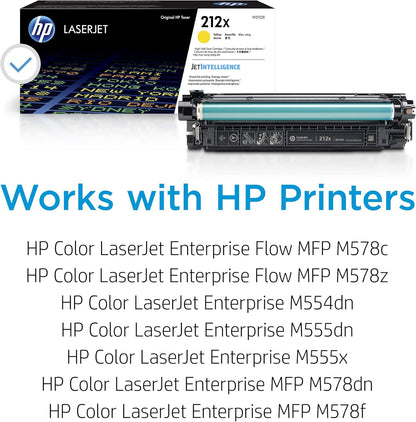 HP W2122X 212X Yellow High-yield Toner Cartridge