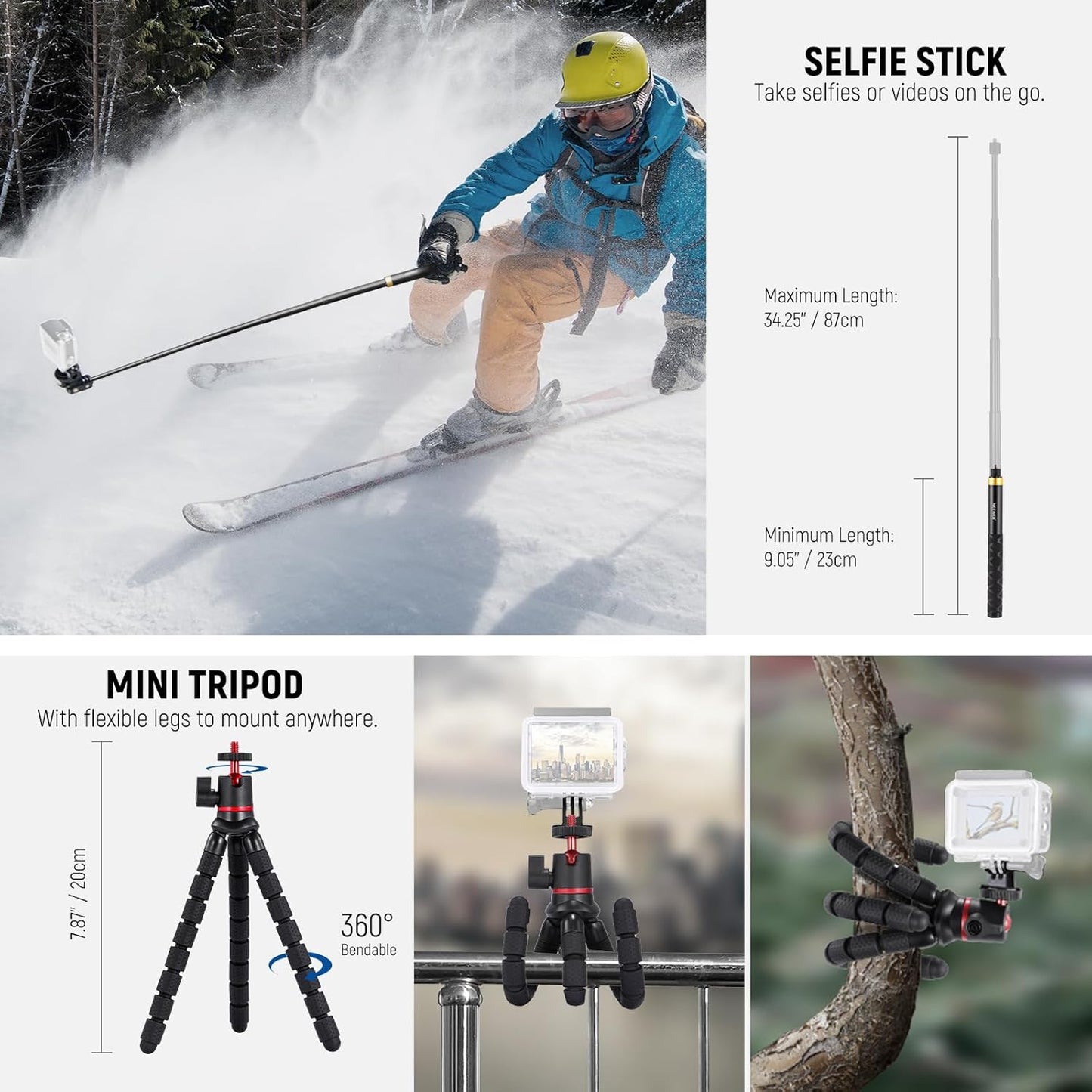 Neewer GP-65 65-in-1 Action Camera Accessory Kit
