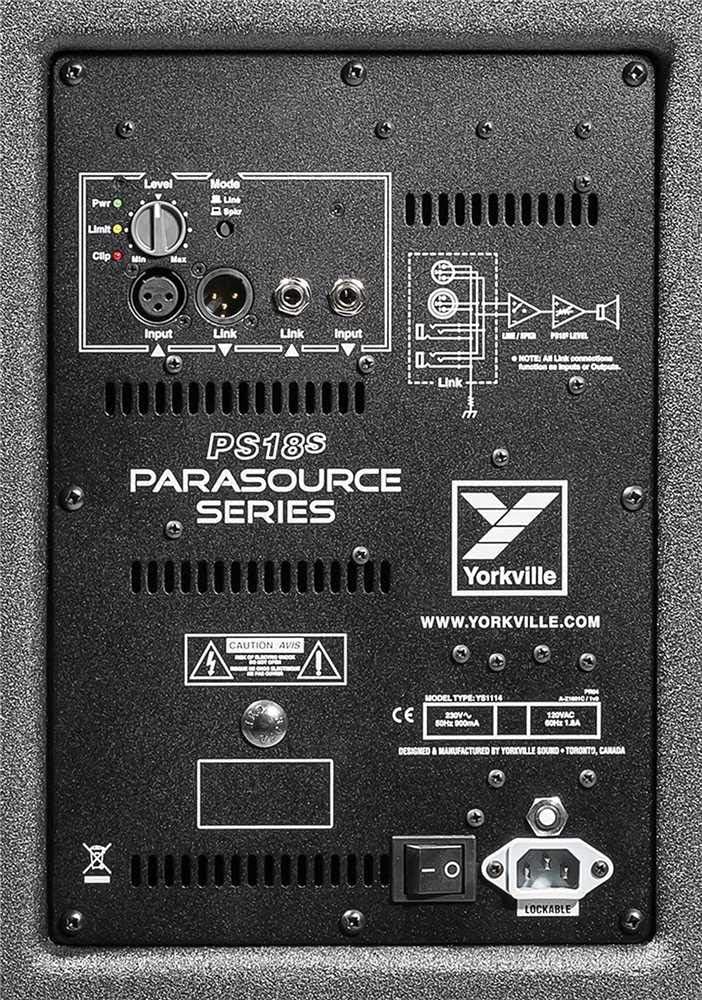 Yorkville PS18S 18-inch Powered Subwoofer - 1200 Watts