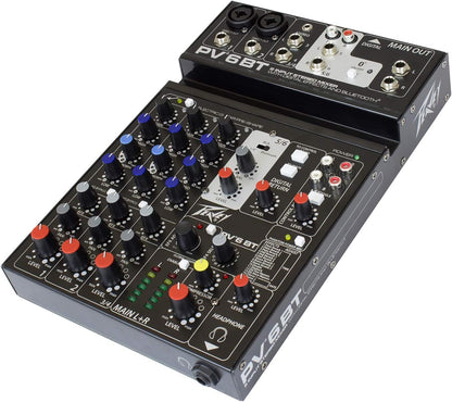 Peavey PV6BT 6-Channel Compact Mixer with Bluetooth