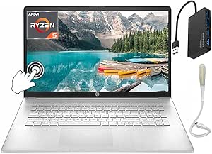 HP 17.3" Ryzen 5 Touchscreen Laptop Bundle