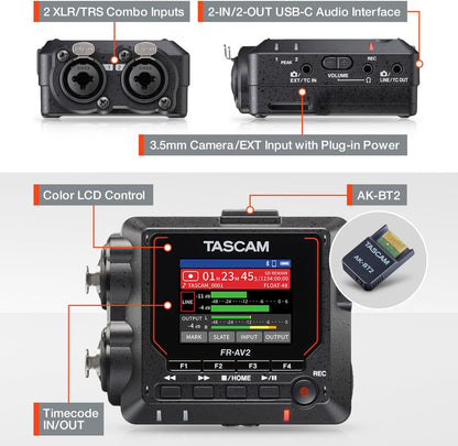 Tascam FR-AV2 Compact 32-bit Float Field Recorder
