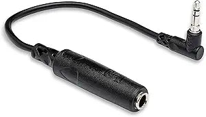 Hosa MHE1005 1/4" TRS to 3.5mm Headphone Cable