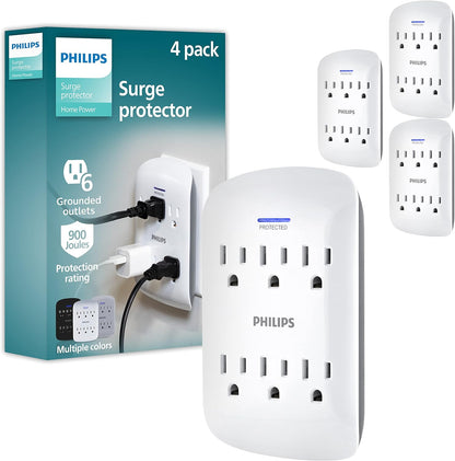 Philips SPP3461WA/37 6-Outlet 900 Joules Surge Protector