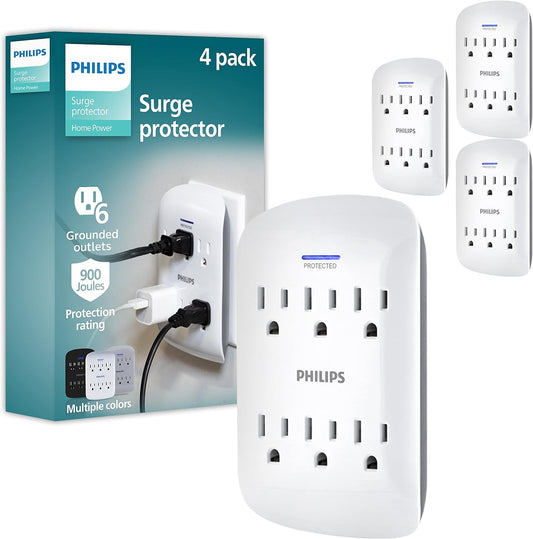 Philips SPP3461WA/37 6-Outlet 900 Joules Surge Protector