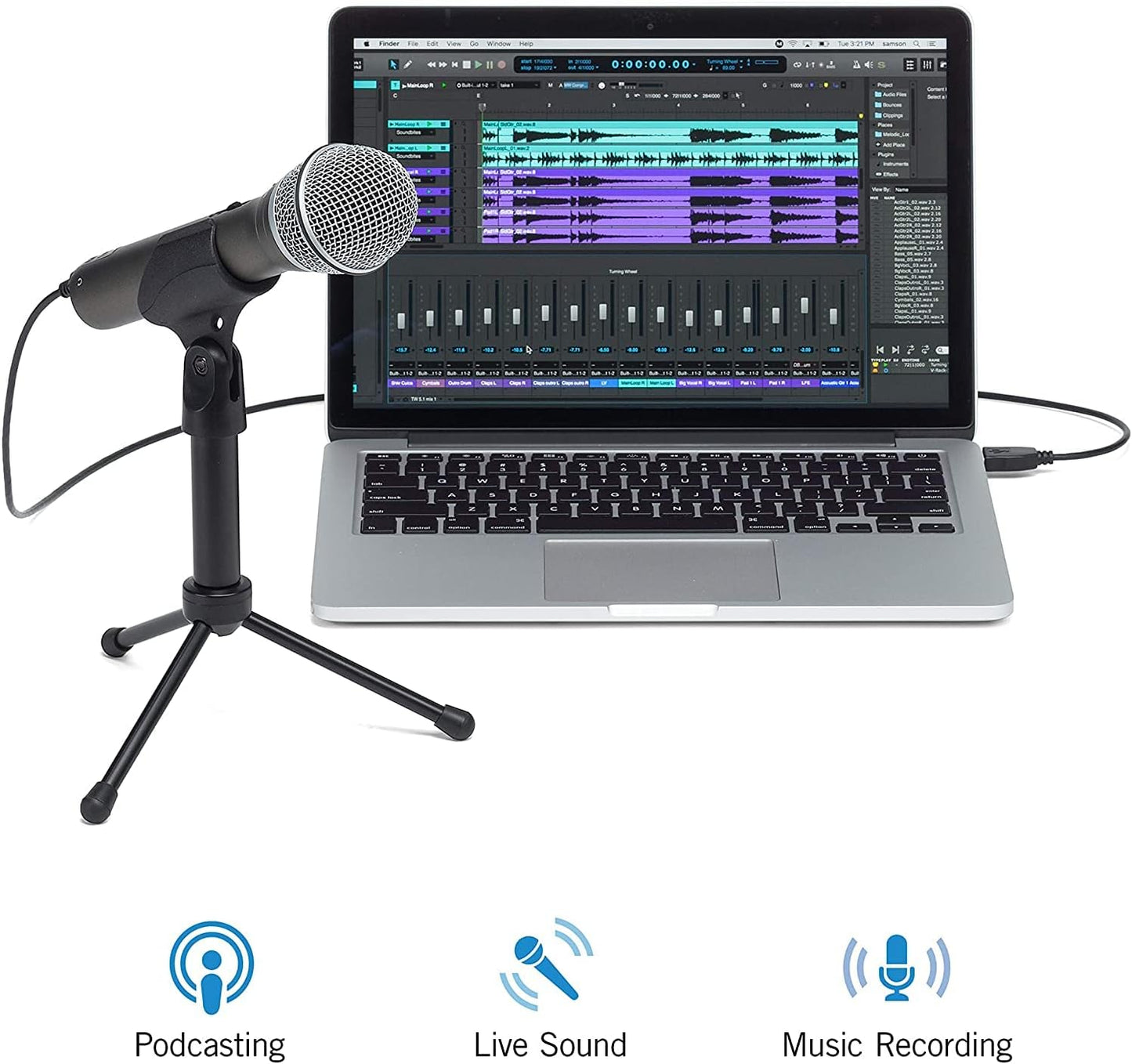 Samson SAM SAQ2U USB/XLR Dynamic Microphone Recording Pack
