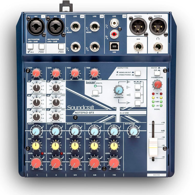 Soundcraft NOTEPAD-8FX 8-Channel USB Mixing Console — main product image