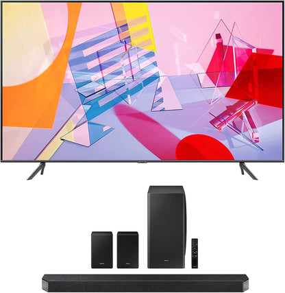 Samsung QN82Q60TA 82" 4K TV Soundbar Bundle Used
