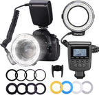 Neewer 10020025 Macro LED Ring Flash DSLR Bundle